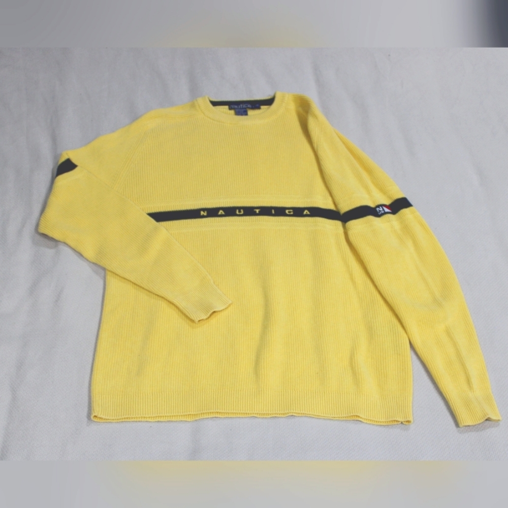 NAUTICA, vintage yellow sweater
